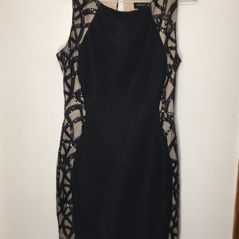 Black and nude formal dress